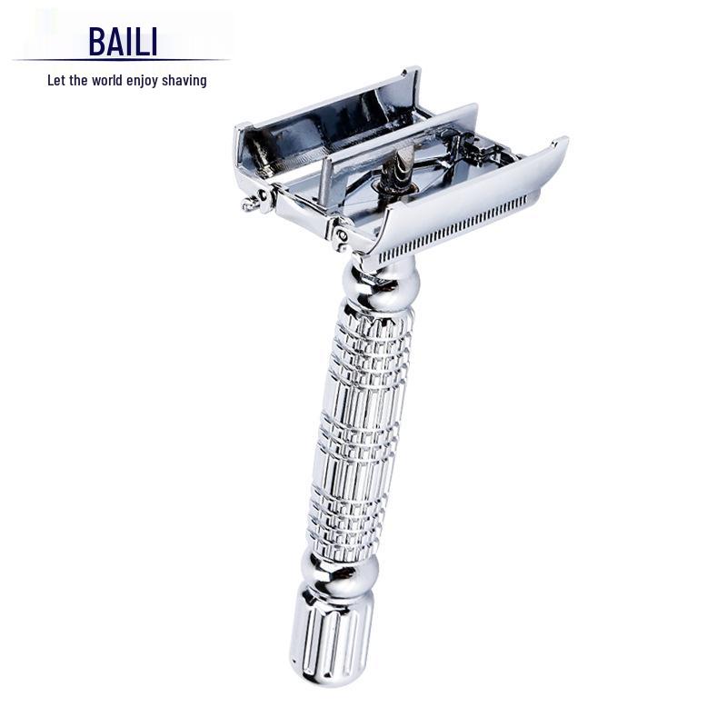 

BAILI BD179 Twist-Open Double-Sided Safety Razor for Men - Manual Old-Fashioned Shaver
