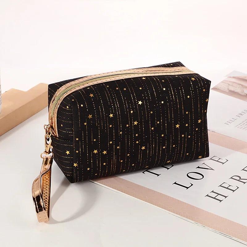 

Women Cosmetic Bag Solid Color Makeup Pouch Travel Portable Wash Toiletry Storage Bag Organizer organizador makeup bag чорний