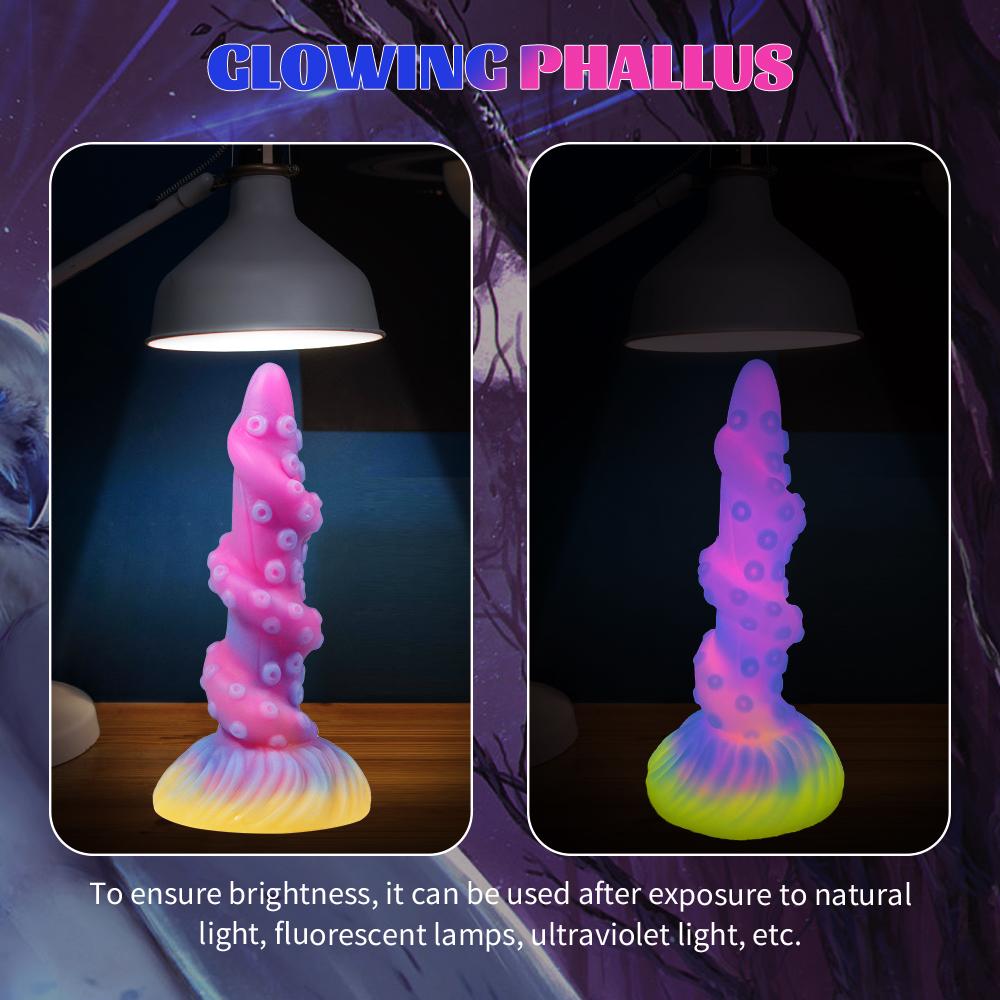 Leuchtendes Silikon Analdildo Buttplug Prostata-Massagegerät G-Punkt Klitorisstimulator Anus-Dilatator Sexspielzeug für Erwachsene für Frauen Männer