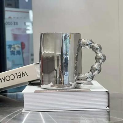 Europa-Stil Kaffeetassen Luxus-Griff Kaffee Milch Nachmittagstee Tasse Kreative Bubble Glas Tassen für Freund Geschenk