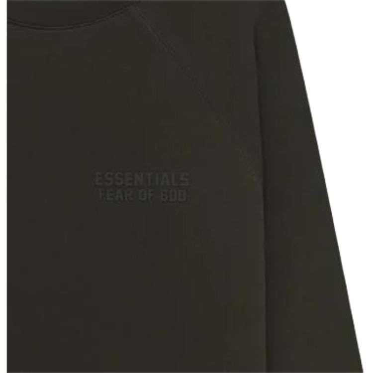 Fear of God Essentials Crewneck Sweatshirt Off Black Men Tops 192BT222040F