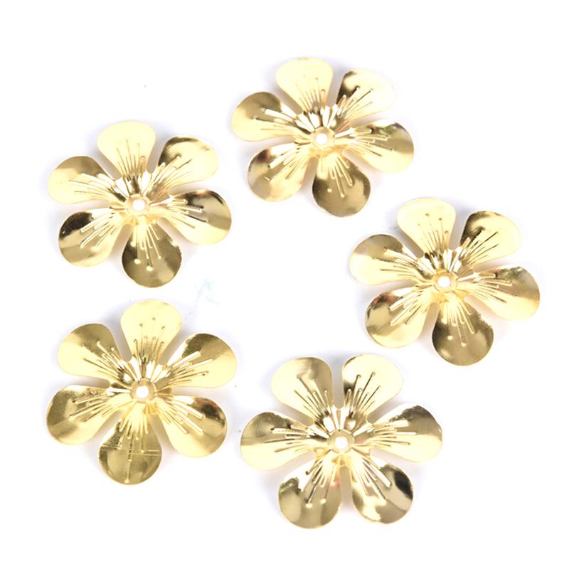 50 Teile/satz Vintage Metall Blume Filigrane Scheibe Charms Schmuck Diy Handwerk Erkenntnisse