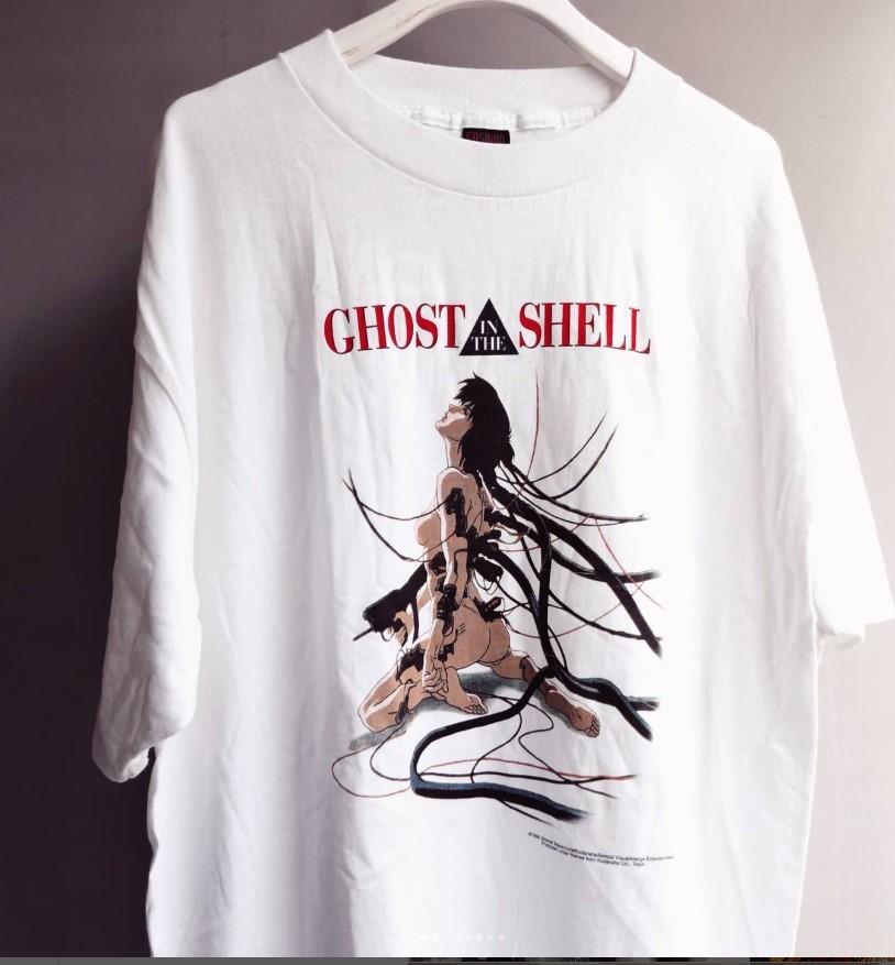 Ghost in the Shell Anime Graphic Tee – Cyberpunk Sci-Fi Manga Shirt White Unise M