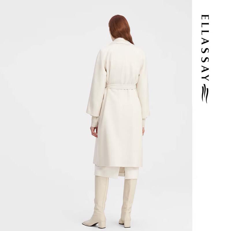ELLASSAY Women's Autumn/Winter Cloud Cashmere Double-Faced Wool Coat