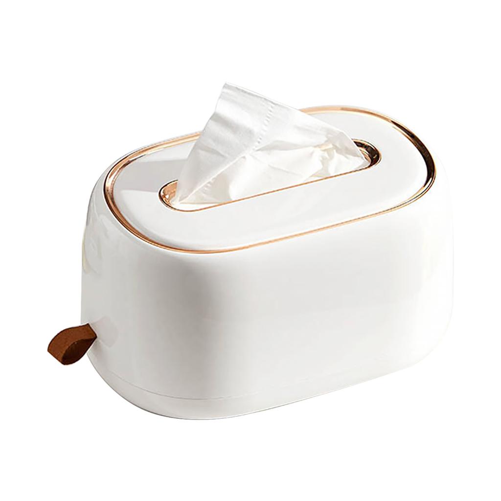 Tissue Box Holder With Spring Desktop Wall mounted Tissue Box Cover Paper Towel Dispenser Paper Extraction Dispenser