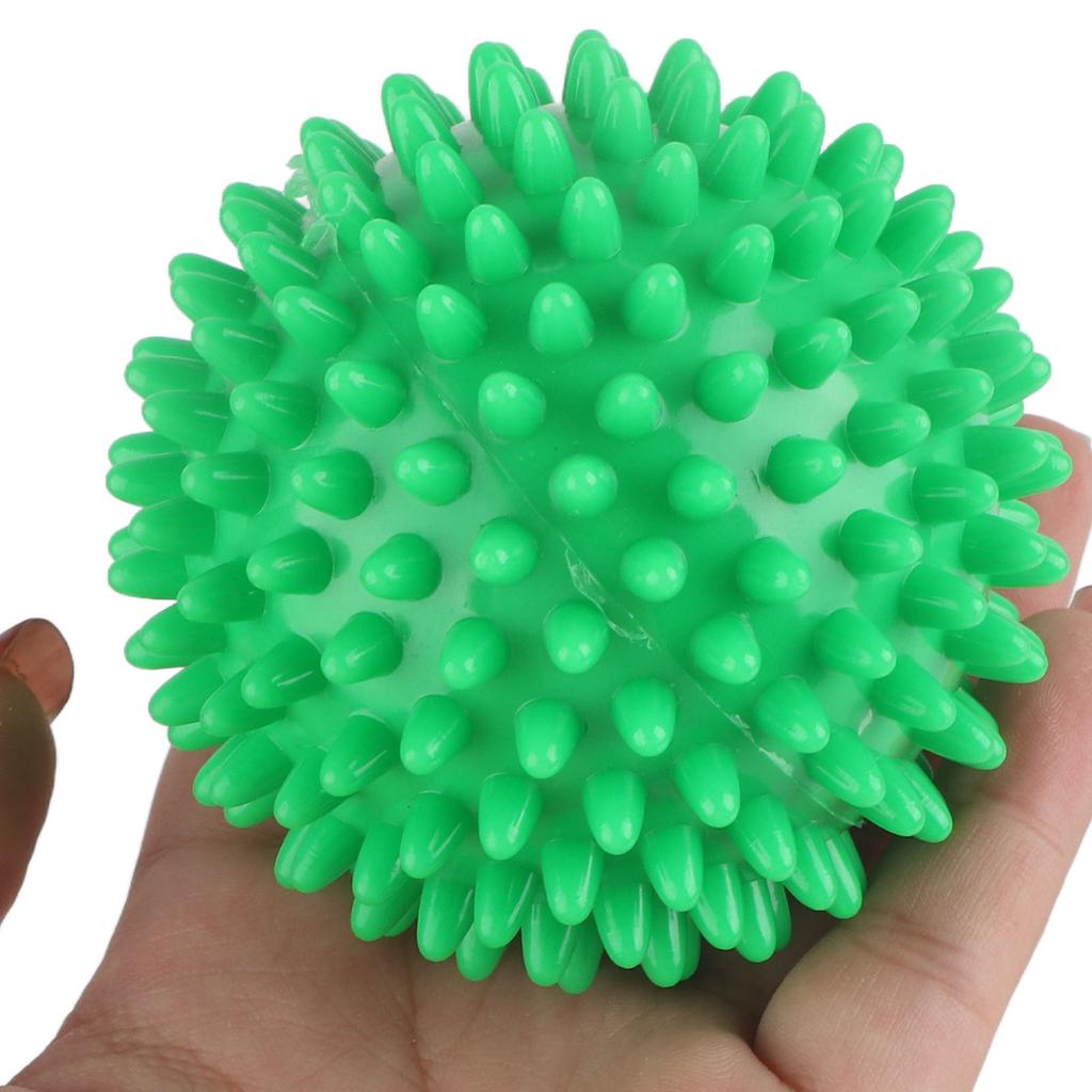 7.5cm PVC Spiky Hard Massage Ball Trigger Point Sport Hand Foot Pain Fasciitis RelieverGreen