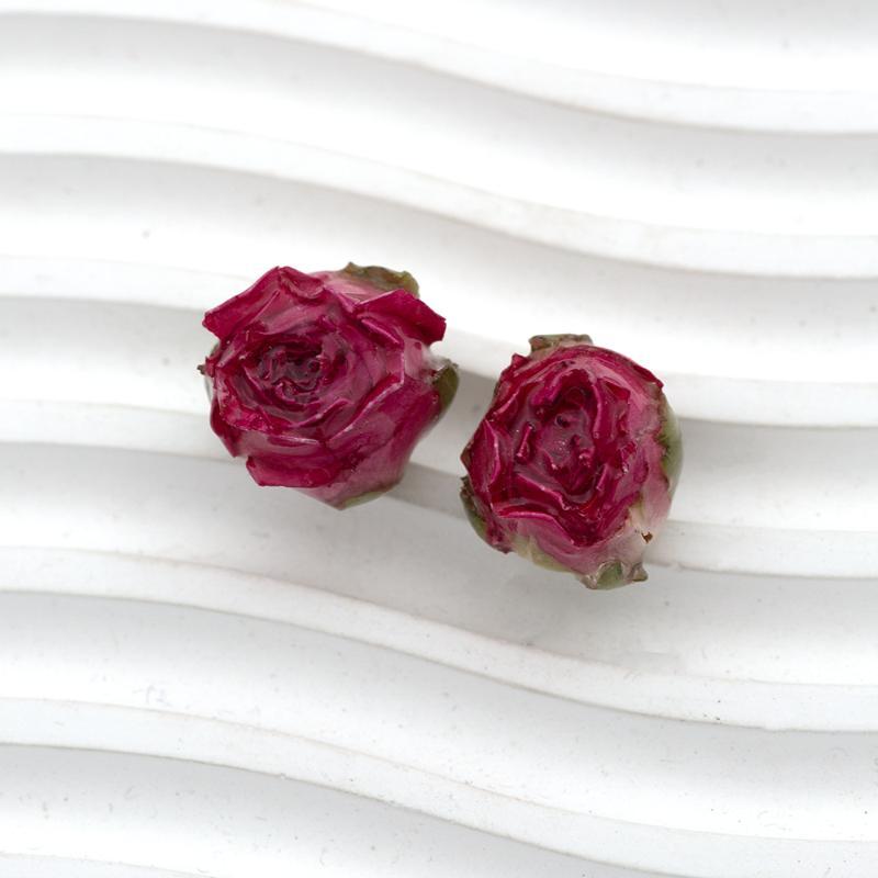 2 Pcs Real Rose Charms Set Rustic Natural Jewelry Making Material for DIY Earrings Boho Style Jewelry Crafting