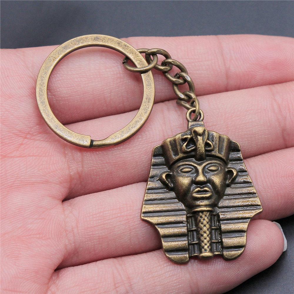 Pharaoh Chief Egyptian Amulet Keychain for Office Workers New Arrival Initial Graduation Gift Casual Accessory