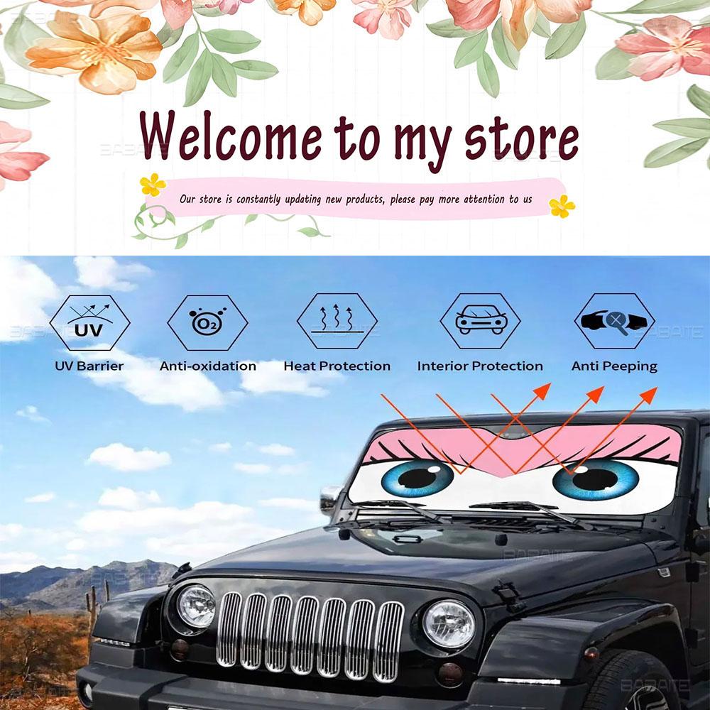Popular Cute R-Rilakkuma Car Windshield Funny Sun Shade Foldable UV Ray Sun Visor Protector Sunshade For Front Window