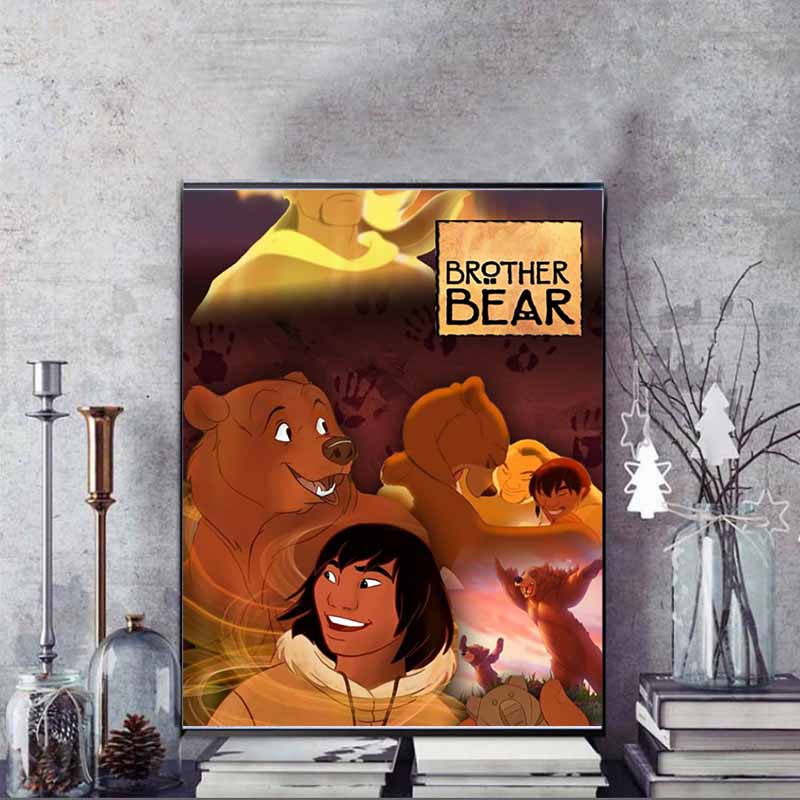 Disney 5D DIY Diamond Painting: The Legend of The Bear Poster Illustration Cartoon Full Diamond Mosaic Diamond Painting Art Wall Decoration Craft Set
