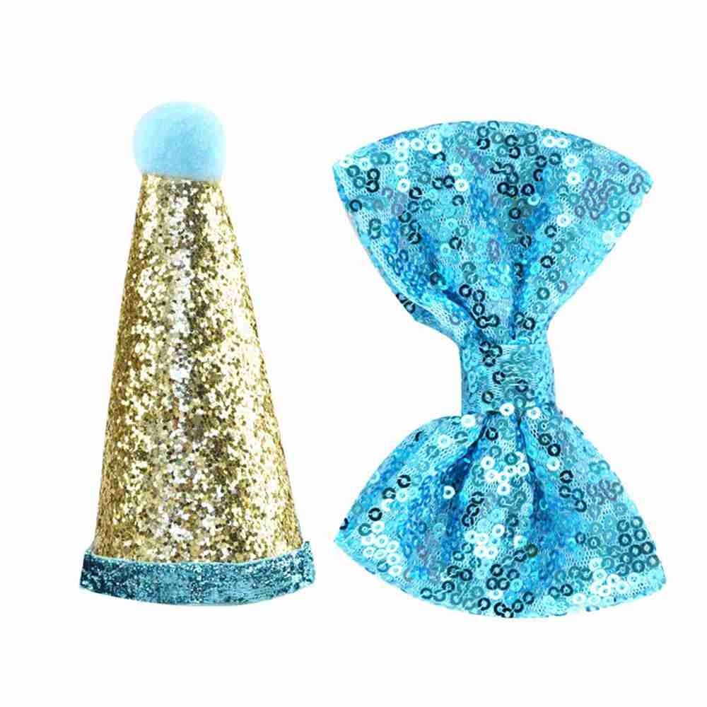 

Модные товары для вечеринок, аксессуары для кошек на день рождения, вечерние аксессуары для щенков с бантом, повязка на голову для домашних животных, шапка для собак, шапка для домашних животных синий