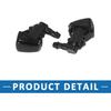 Windshield Washer Nozzles Kit 55157319AA with 2.2 Meters Hose with 2pcs Connectors for Jeep Liberty 2008-2012 Black