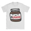 Nutella Koszulka Czekoladowa Unisex Czysta Bawełna Koszulki Vintage Okrągły Dekolt Krótki Rękaw Góra Pomysł na Prezent