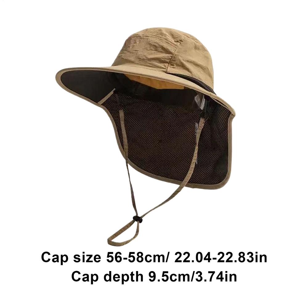 Sun Hats for Men Women Fishing Hat Breathable Wide Brim Bucket Hats Summer UV Protection Safari Hat Outdoor