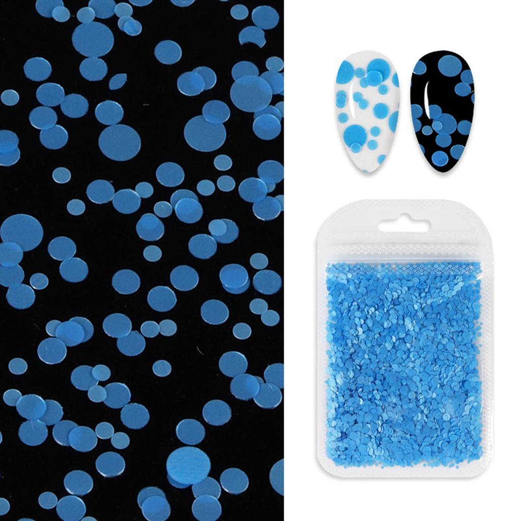Fluorescent Circular Nail Glitter Decoration With Nail Glitter Nail Patch
