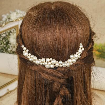 Peigne à cheveux de mariée vintage en perles - Accessoire de mariage élégant fait main pour femmes