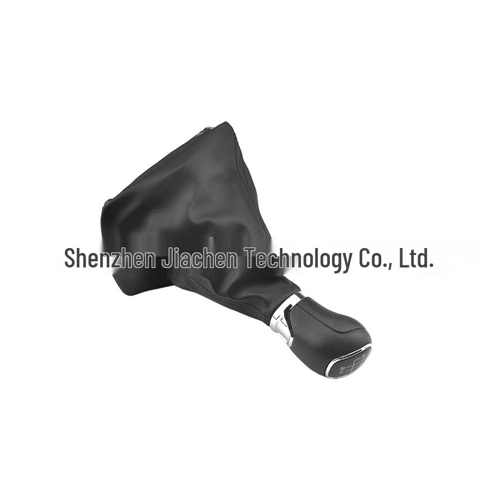 Gear Shift Knob with Chrome Lever and Leather Boot for Skoda Octavia A5 A6 (2004-2012)