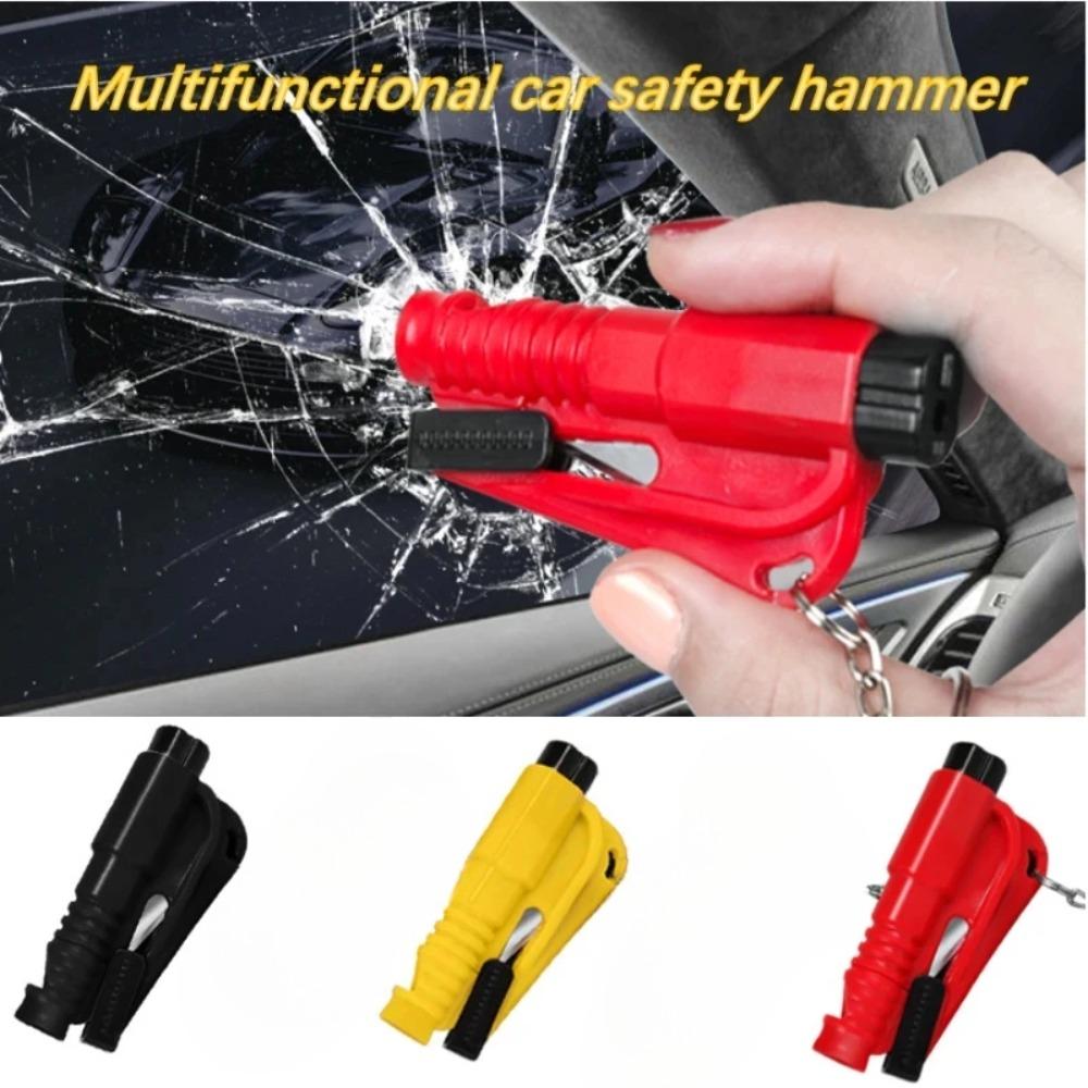 1PC Safety Hammer with Rescue Whistle, Car Escape Tool,2-in-1 Window Breaker Seatbelt Cutter, Compact Emergency Escape Tool for Car