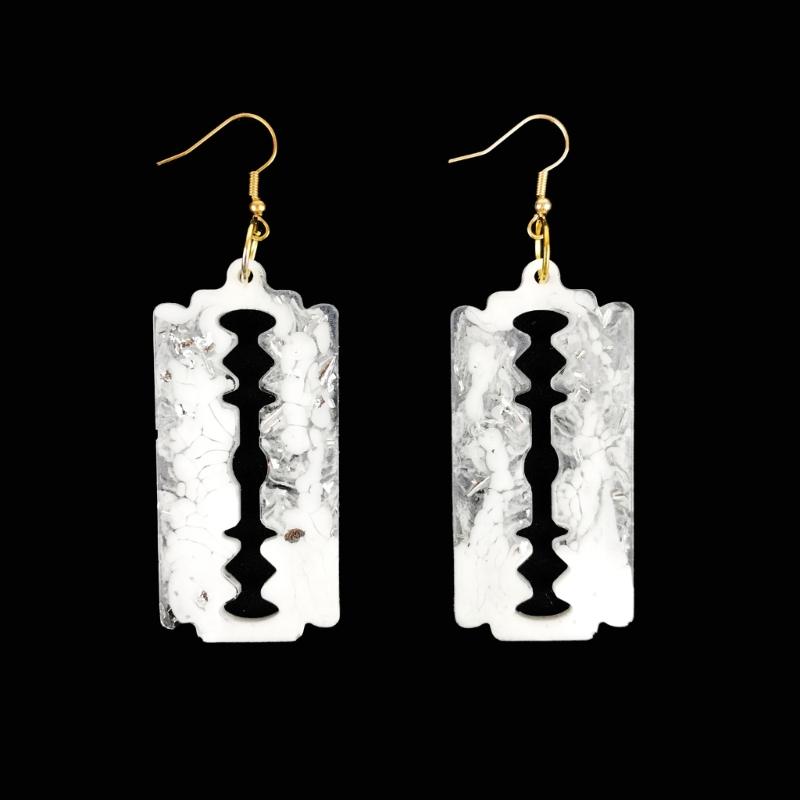 Diy Crystal Irregular Blade-shaped Mold Ear Pendant Drop Glue Mold Keychain Pendant Silicone Mold for Jewelry Making
