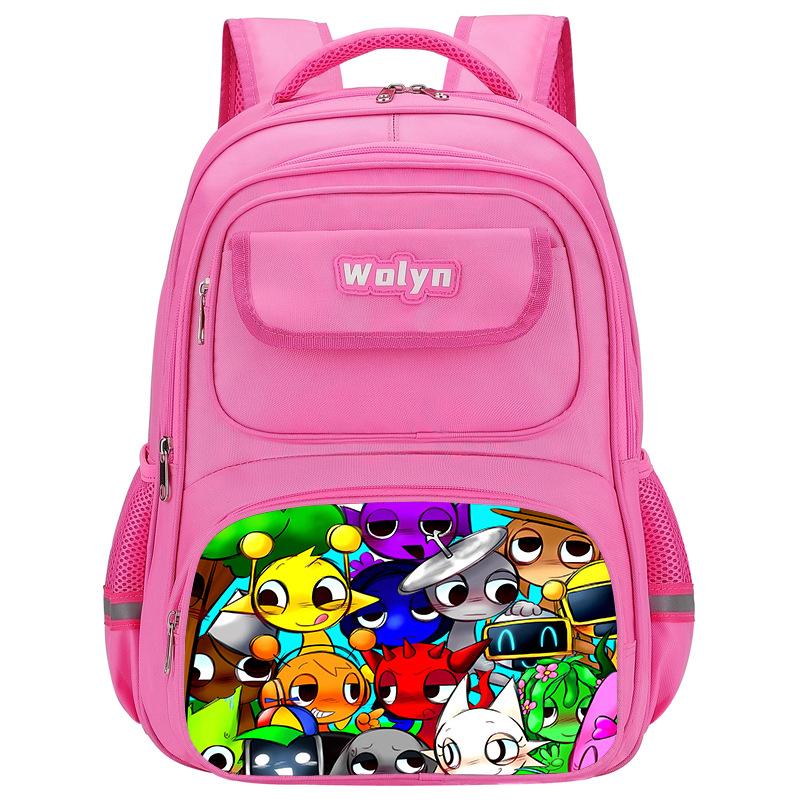 Caja de Ritmos Sprunki Juego Anime Mochila Estudiante Bolsa Escolar Bolsa Multifuncional
