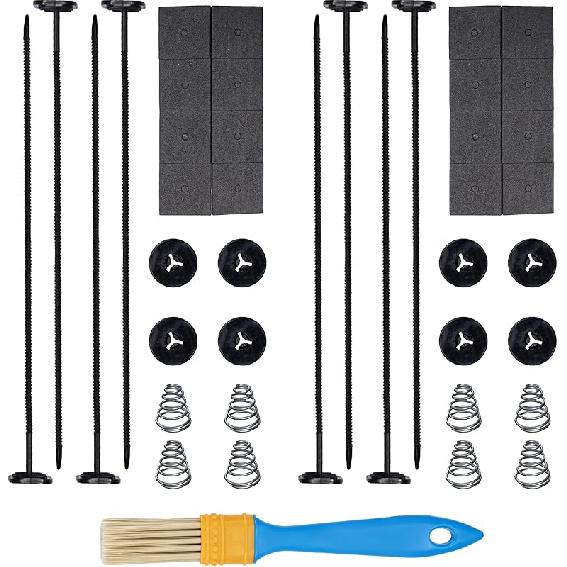 Automotive Fan Mounting Kit, Radiator Fan Zip Ties Clips Mounting Kit, Electric Mount Hold Down for Cooling Fan Transmission Cooler Radiator Fan Kit