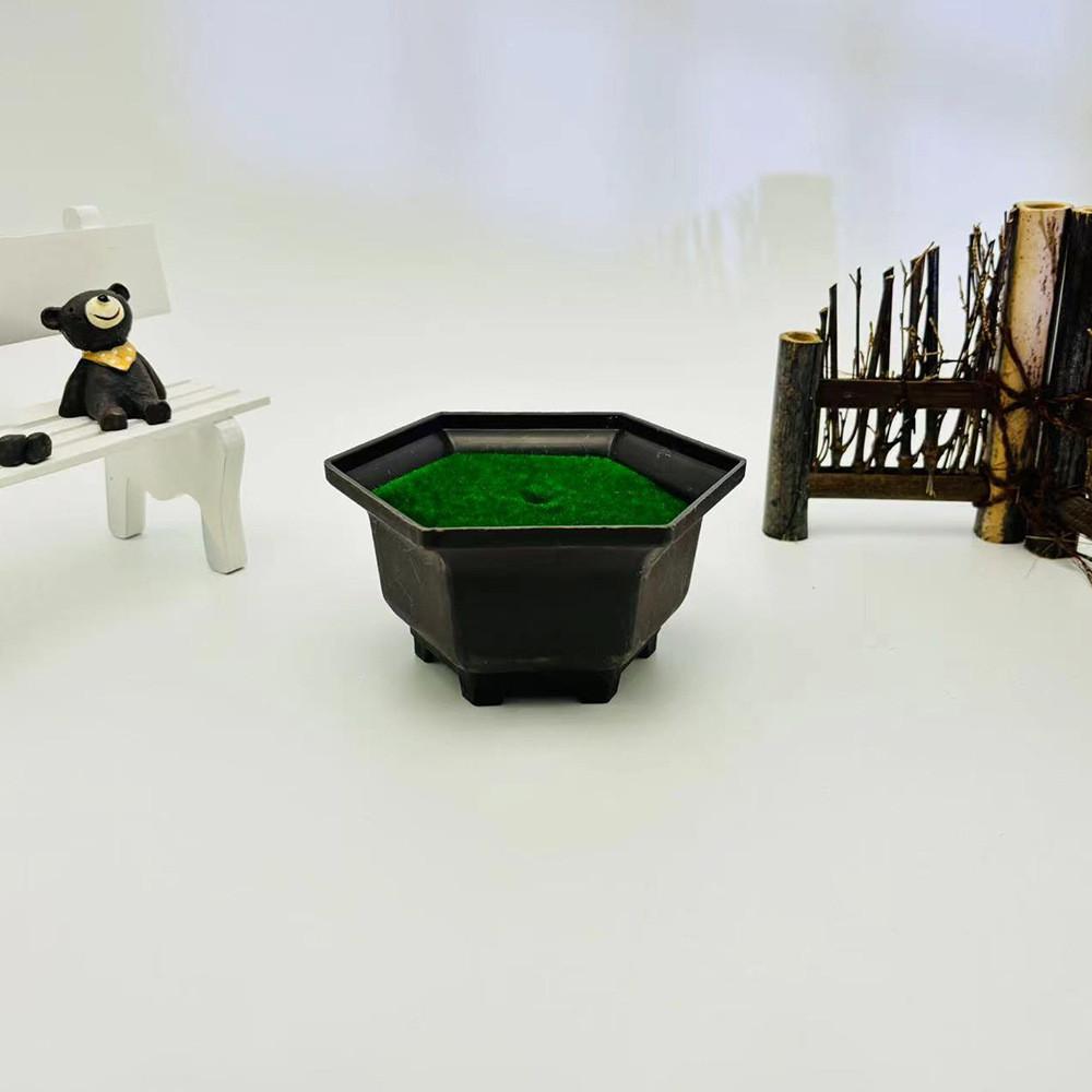 

Шестиугольный Геометрический Пластиковый Цветочный Горшок для Бонсай для Гостиной Офиса И Brown Low Hex Pot