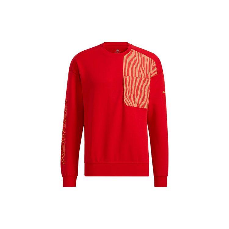 Adidas Sweatshirts Unisex Red Crew Neck Moderate Regular HE7323