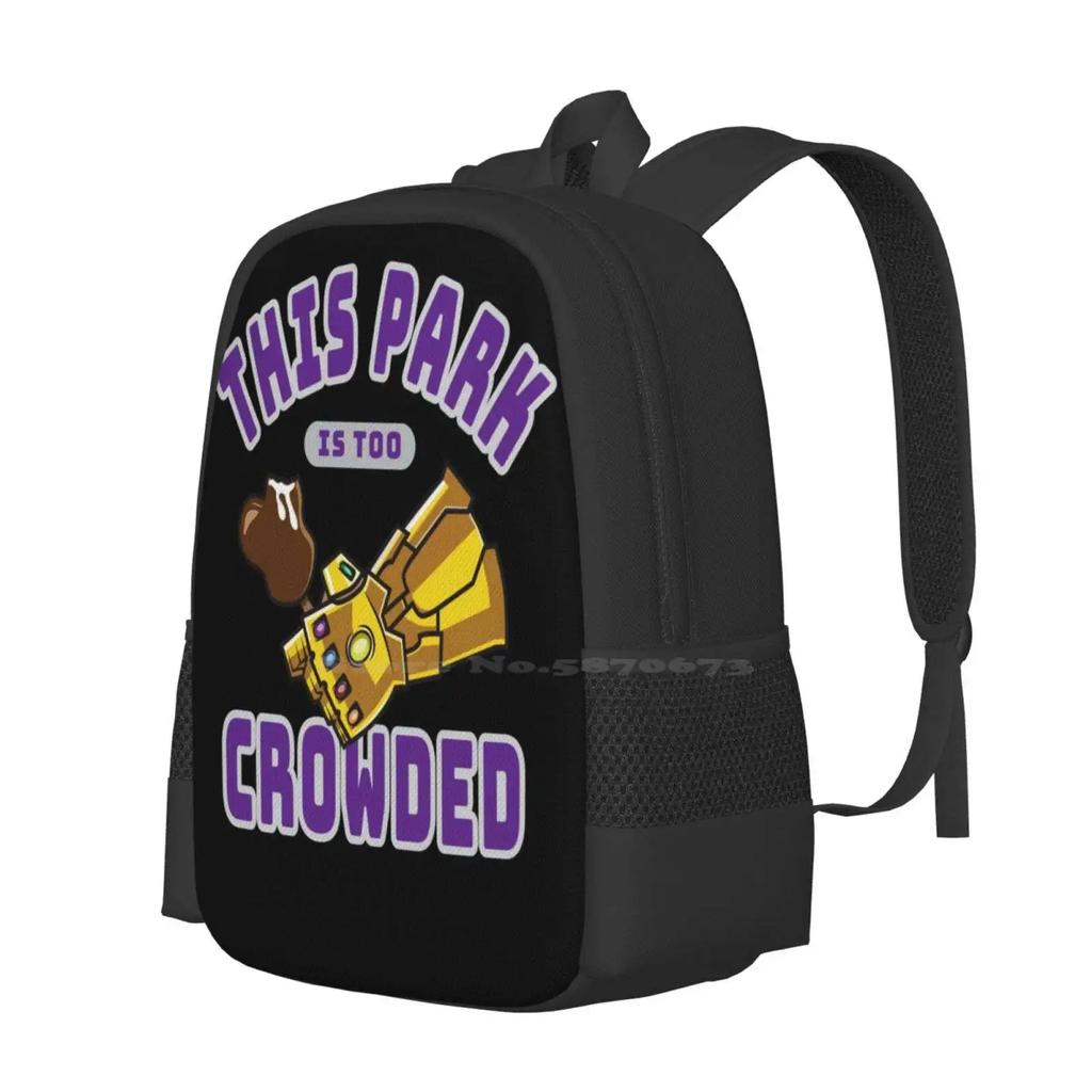 Too Crowded Hot Sale Backpack Fashion Bags Parks Ice Cream World Summertime Infinity Wars Glove