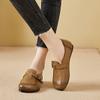 Leather Shoes for Women Spring/autumn New Soft Soled and Soft Faced Mom Pumps Retro Anti Slip and Breathable Leather Shoes Women