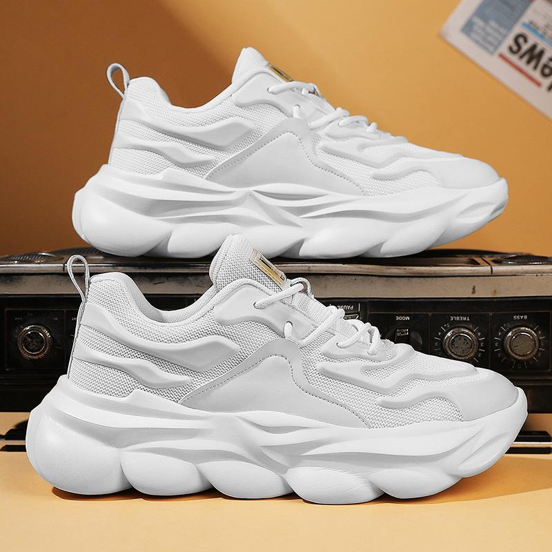 Herrenmode Trend Atmungsaktive Dad Freizeitschuhe Frühling Neu Herren Einfache und Leichte Sportschuhe Mesh Laufschuhe Sneaker