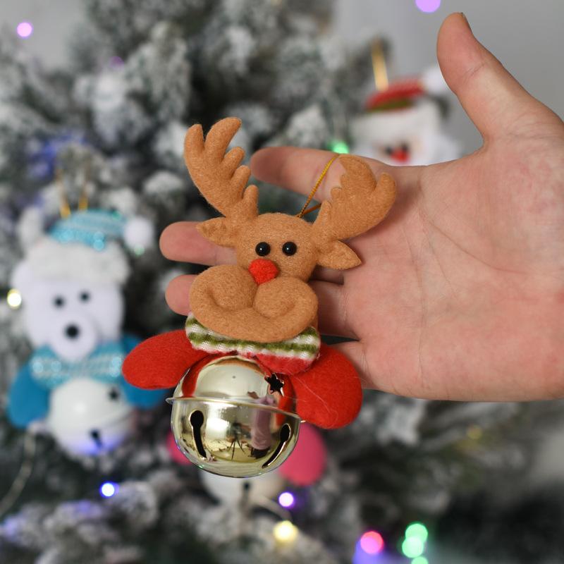 Christmas Decorations, Holiday Pendants, Christmas Tree Ornaments with Bells, Christmas Gifts, Dolls Holding Bells.