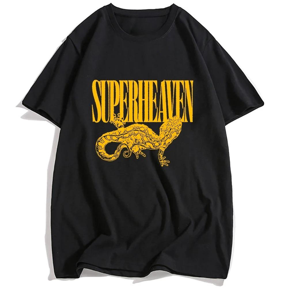 

Rock Band Hip Hop Streetwear Print Shirt SUPERHEAVEN SalaUnisexder Tee Summer Unisex Women Clothing Short Sleeve Loose Cotton Tshirt 4XL