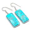 Natural Lace Agate Gemstone Handmade 925 Sterling Silver Earring 1.77" AE-11580