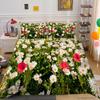 3D Printing Household Bedding Set Chrysanthemum Printing Pillowcase and Quilt Cover 2/3 Pieces of Plant Microfiber Comfortable Household Bedding