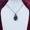 Labradorite Pendant Copper Wire Wrapped Dainty Jewelry Handmade Gemstone pendant