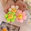 8cm Sunflower Chest Flower Soft Plush Toys Smile Colorful Flowers Stuffed Simulated Flower Brooch Spring Gifts For Friends