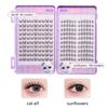 Single Cluster C-curled Large-capacity Eyelash Book, Stem 0.05MM, Length 7-12MM, Natural Magnified False Eyelashes