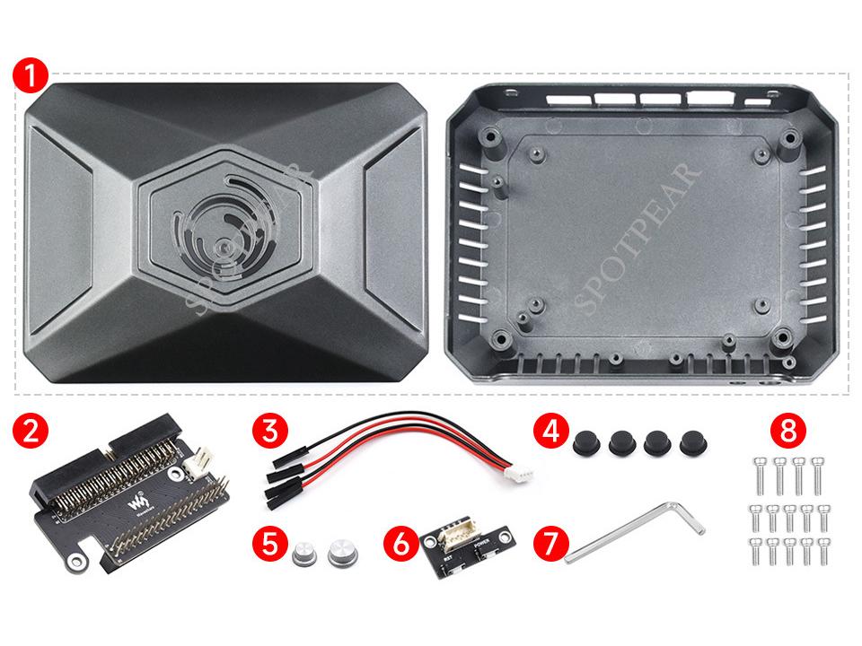 

Корпус Jetson Nano из алюминиевого сплава для рассеивания тепла с защитой GPIO