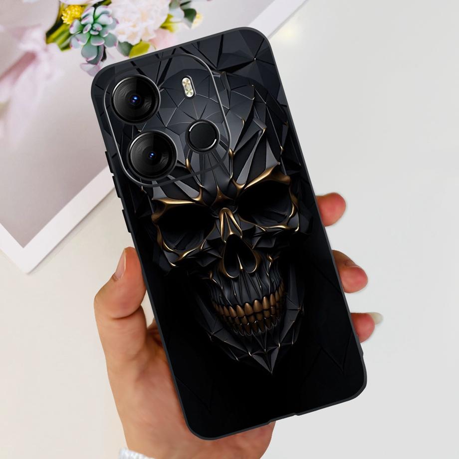 For Tecno Pop 7 BF6 Pop 7 Pro 7PRO BF7 BF7h Case Soft TPU Matte Silicone Bumper Coque Fundas Marble Space Man Dragon Etui Pop7