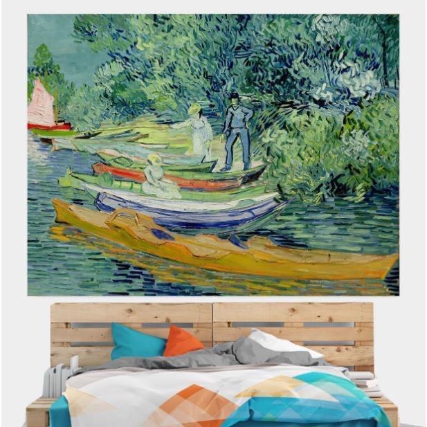 Landscape Background Cloth Ins Hanging Cloth Art Living Room Wall Cloth Bedside Decoration Tapestry Bedroom Wall Blanket