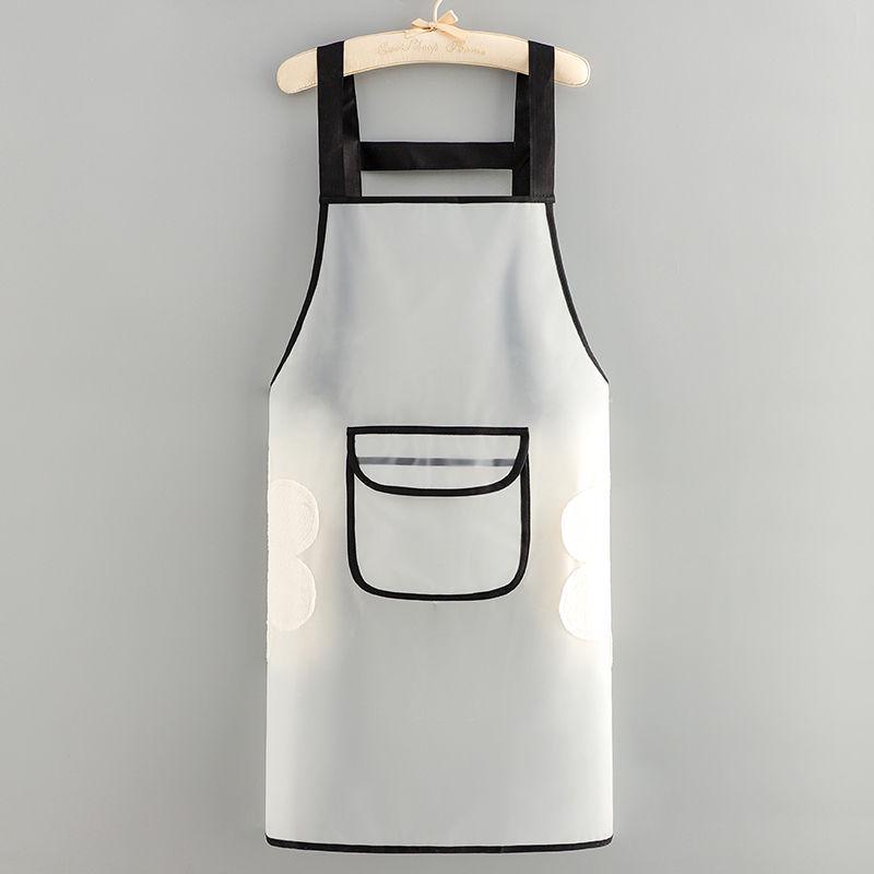 Unisex TPU Transparent Waterproof Apron: Fashionable, Oil-Proof, Ideal for Home, Kitchen, or Restaurant Dishwashing & Seafood Prep