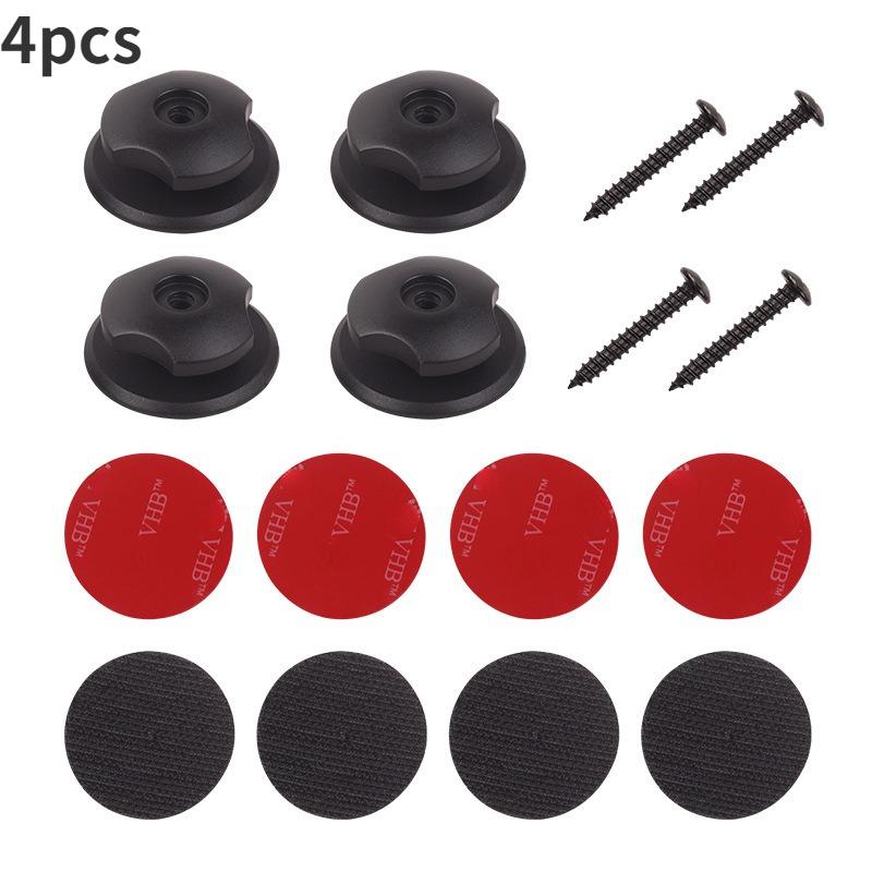 

4PCS Car Rear Trunk Storage Net Clip Hook Tie Down Ring Loop Fastener Car Interior Organizers Universal Hooks Clip Accessories коричневый