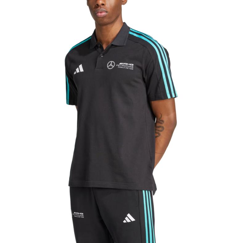 adidas X Mercedes-Amg Petronas F1 Team Ss25 Dna Fashion Polo Sportiva Uomo Polo Nere JV5430