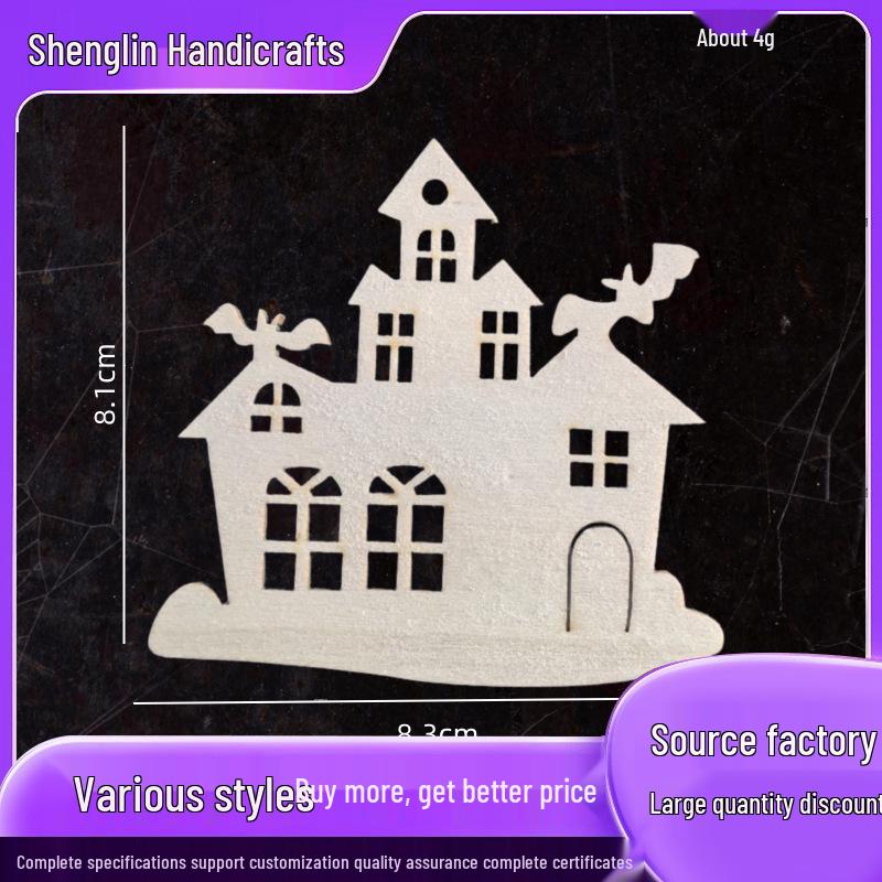 Cross-border Halloween Ghost and Witch DIY Wood Chips for Creative Kids Crafts