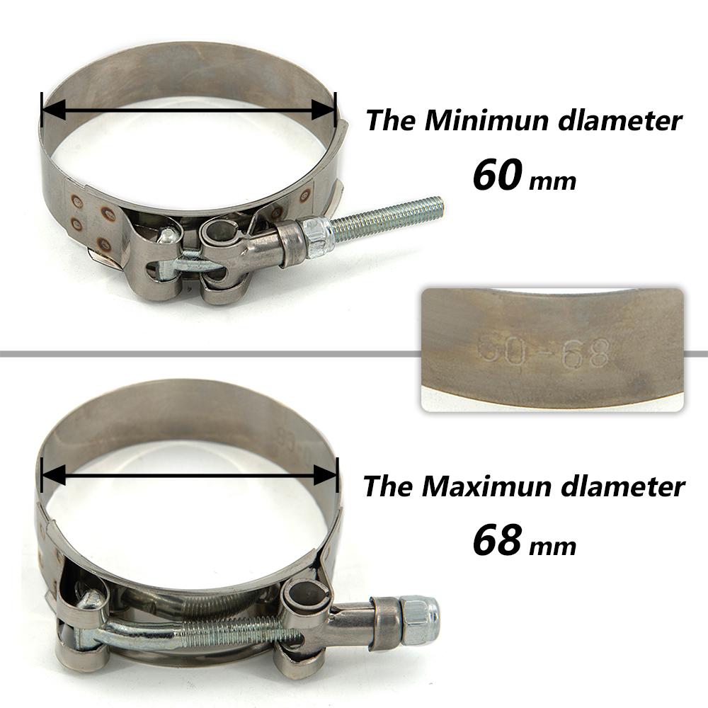 Universal 2.0" 2.25" 2.5" 2.75" 3.0" 3.25" 3.5" 4.0" T-Bolt Exhaust Clamp Intake Turbo Exhaust Intercooler Silicone Coupler