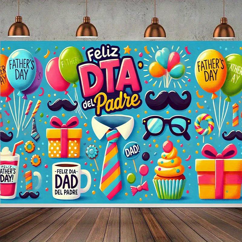 1 item, festive Father's Day pattern party banner, graduation celebration background cloth