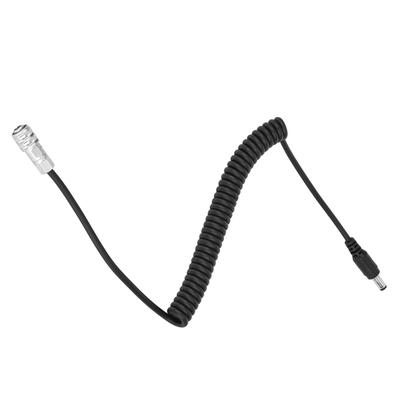 DC To BMPCC 4K 2Pin Plug Power Coiled Cable for Blackmagic Pocket Cinema Battery(Straight Head)