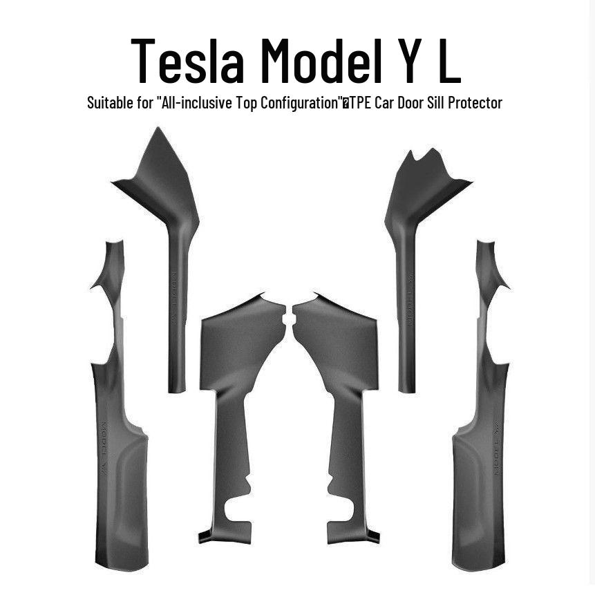 Tesla Model/Y Dedicated Threshold Strips and Anti-Kick Door Sill Protectors