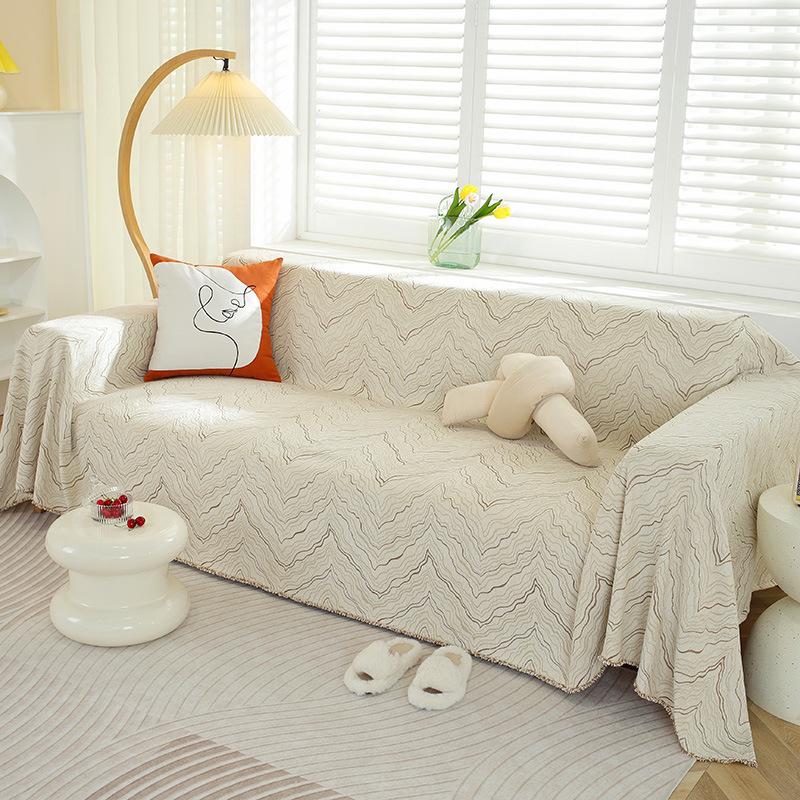 Cream Style Sofa Towel Full Cover Cloth Light Luxury Chenille Sofa Cushion Cover Towel Blanket Four Seasons Universal All-Inclusive Sofa Cover