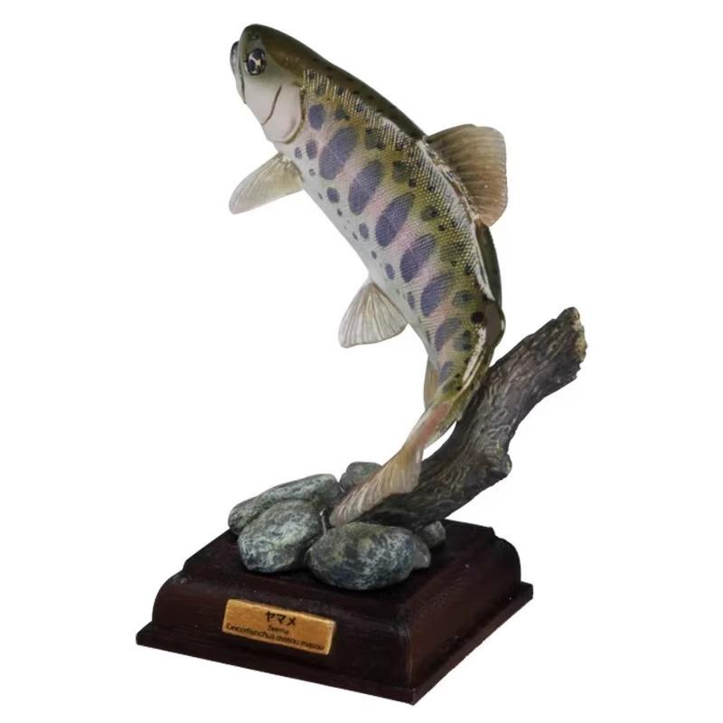 Japanese Fish Supplement Special Edition Gashapon Toys Sweetfish Sculpins Zacco Platypus Action Figure Model Ornaments Poseable Articulated Scale